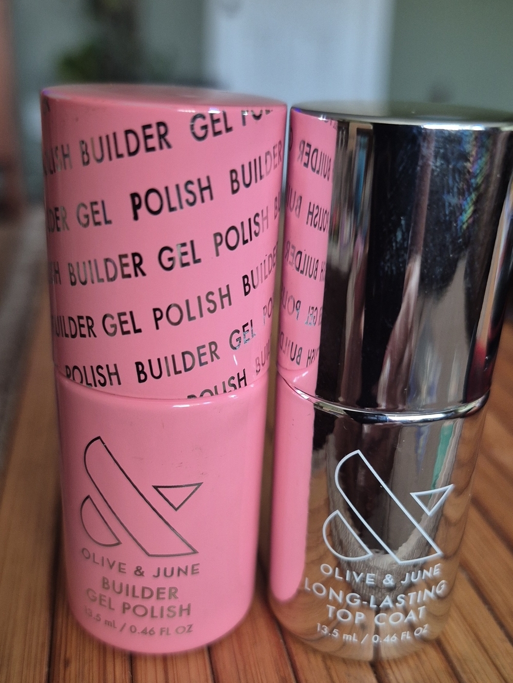 Olive And June Pink Builder Gel Polish and Topcoat
